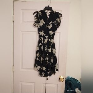 Floral Black Dress